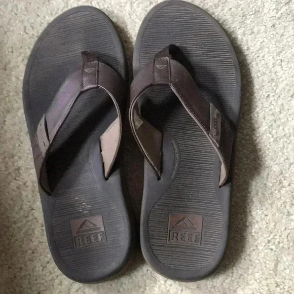 Reef Brown Pre-Owned Santa Ana Flip Flops-Size 11 - Picture 1 of 11